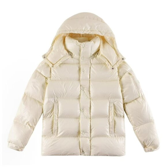 Moncler Cream Quilted Puffer Jacket | 70th Anniversary Edition, Removable Hood - Picture 1 of 8